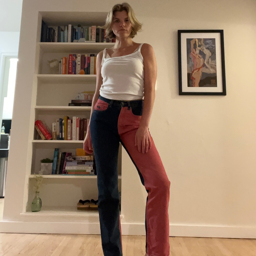 Rare vintage peg leg denim jeans